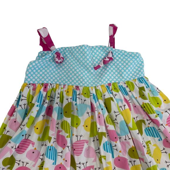 Natalie Grant Mixed Print Polka Dot Chick Print Multicolor Dress Girl's 3T - Picture 5 of 7